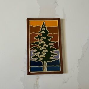 New Rare Disney's Grand Californian Hotel Tree Logo Decorative Tile NWT